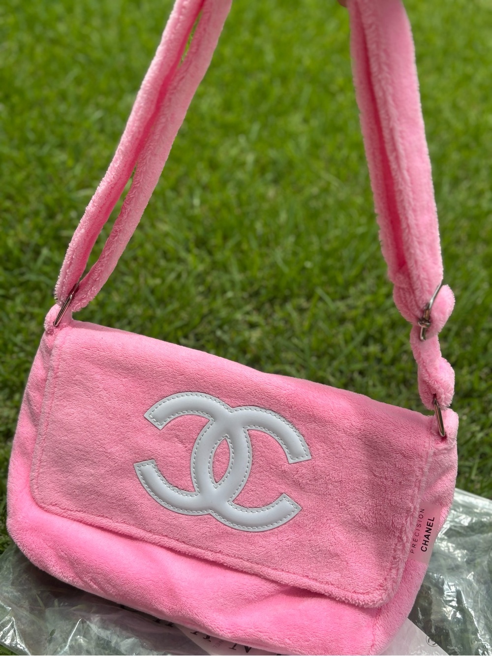Chanel Pink Plush Shoulder Bag